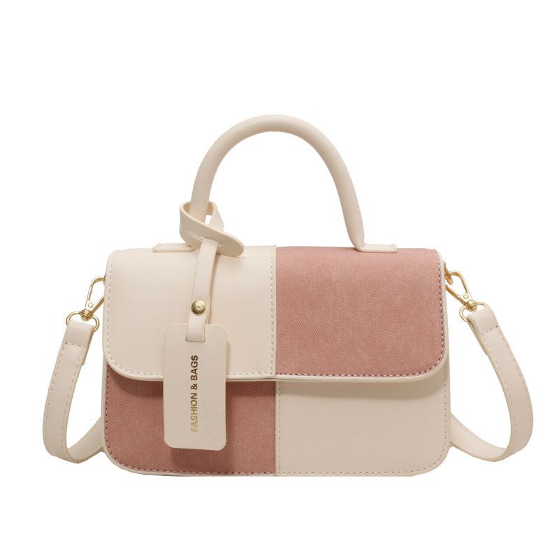 Summer Contrast Color Square Commuter Shoulder Bag