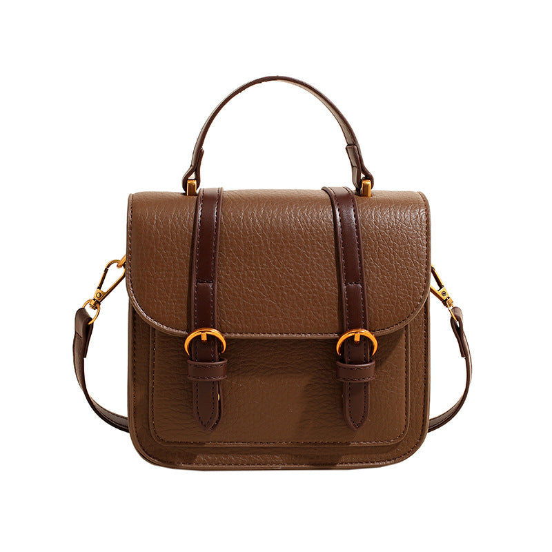 Textured Retro Small Square Crossbody Handbag