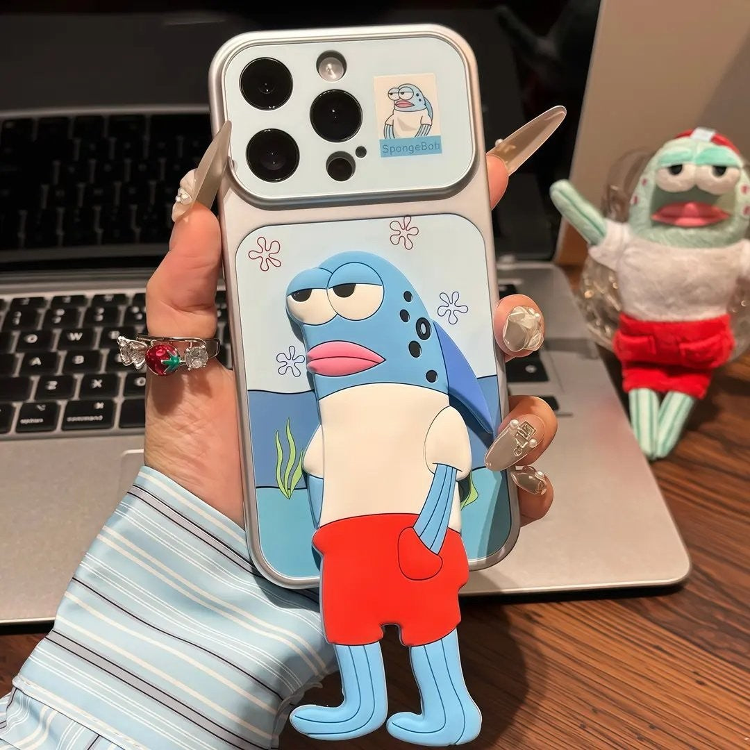 Cute Cartoon Folding Phone Stand Case