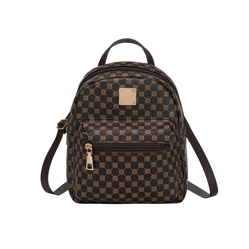 Casual Printed PU Leather Mini Backpack