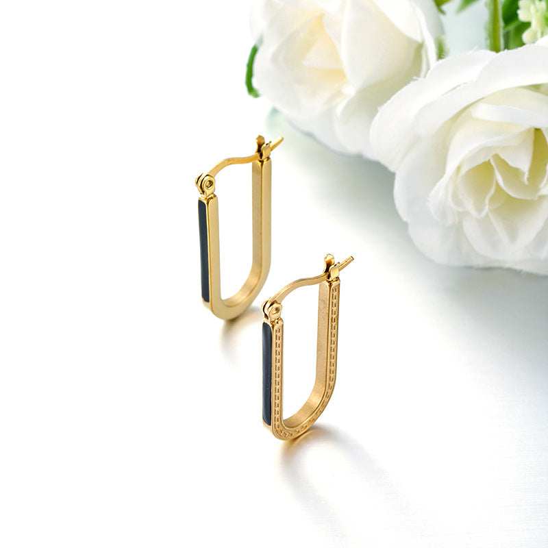 New Fashionable Cross-Border Stainless Steel Earrings