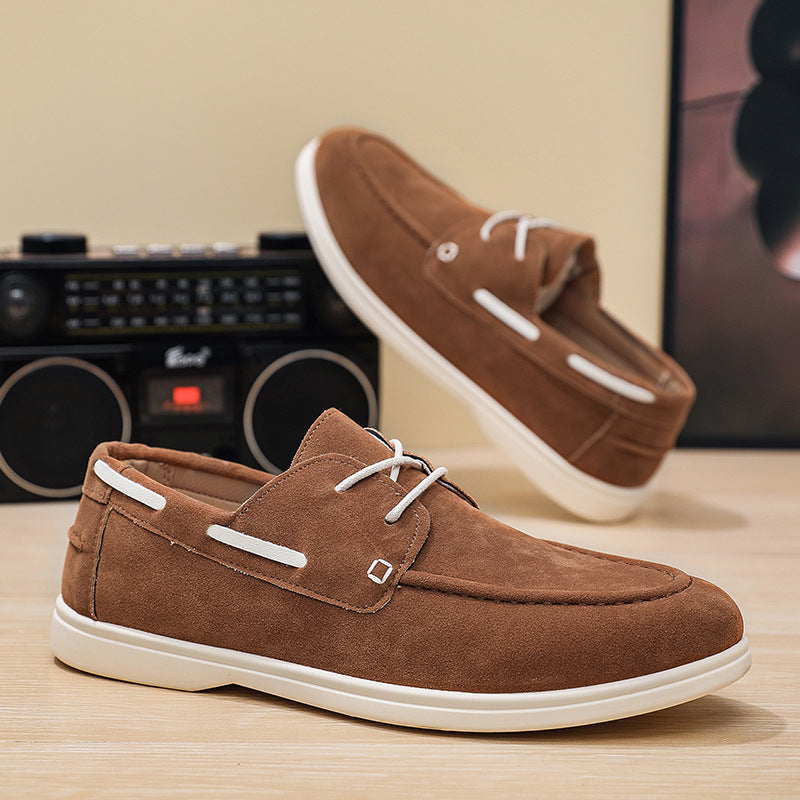 Men's Nautical Suede Slip-On Loafers