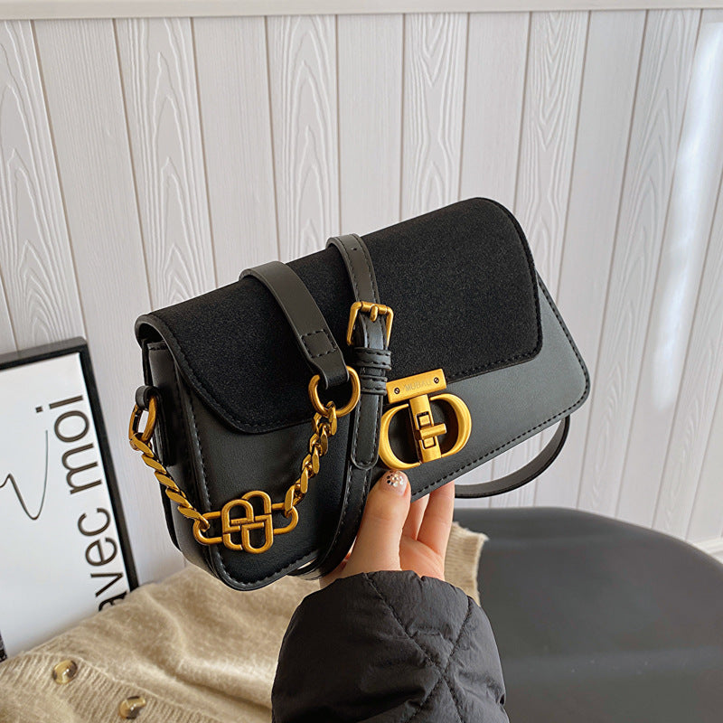 Frosted Velvet Chain Retro Armpit Shoulder Bag