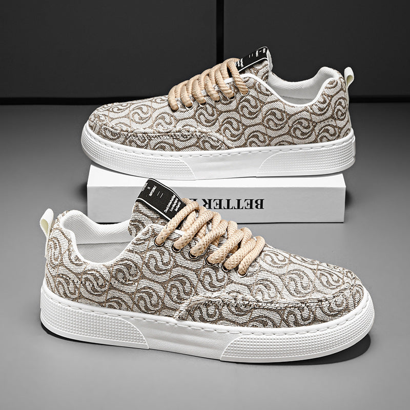 Women's Bold Monogram Print Urban Platform Sneakers