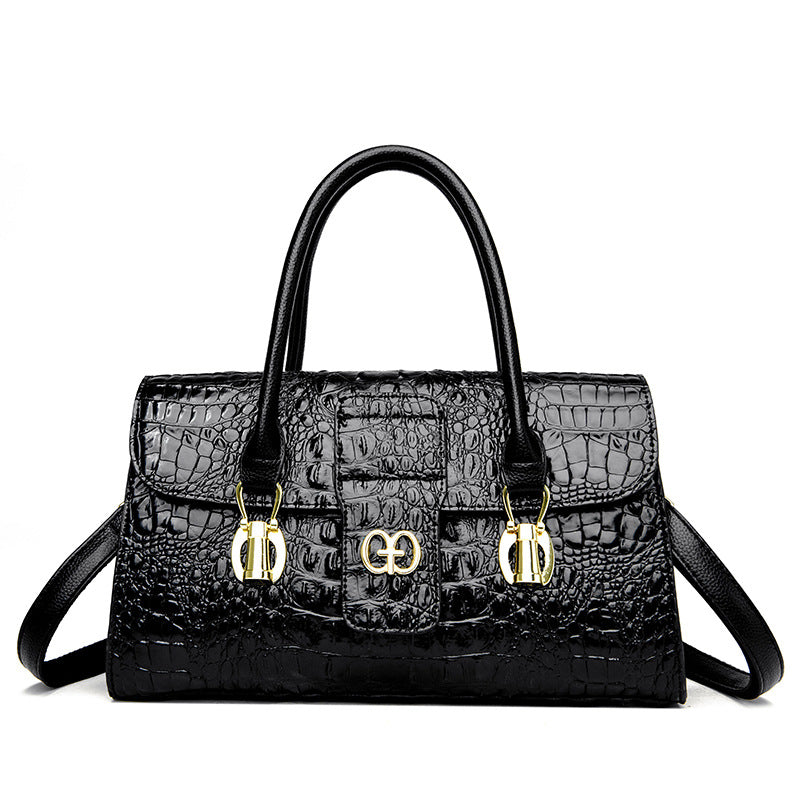 Trendy Crocodile Pattern Women's Shoulder Bag