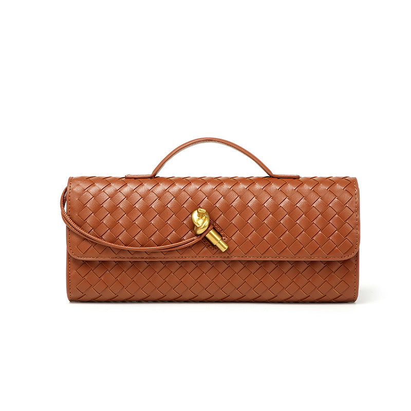 Luxe Weave Baguette Handbag