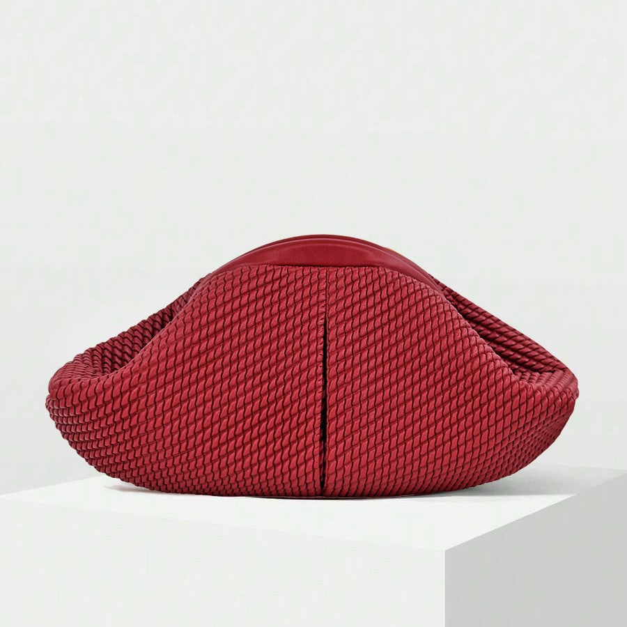 Virelle Sculpted Woven Clutch