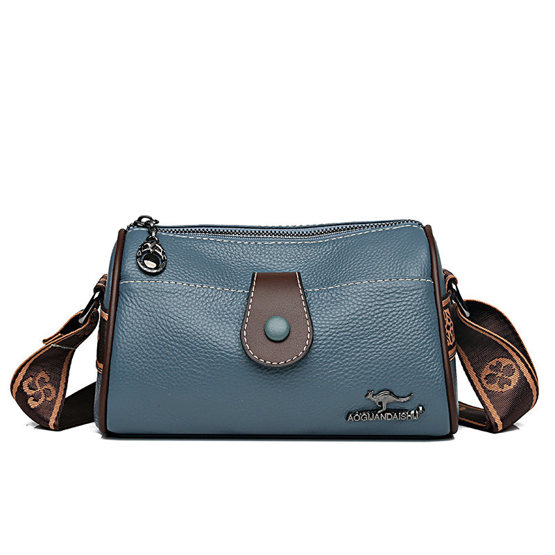 First Layer Cowhide Retro Shoulder Messenger Bag