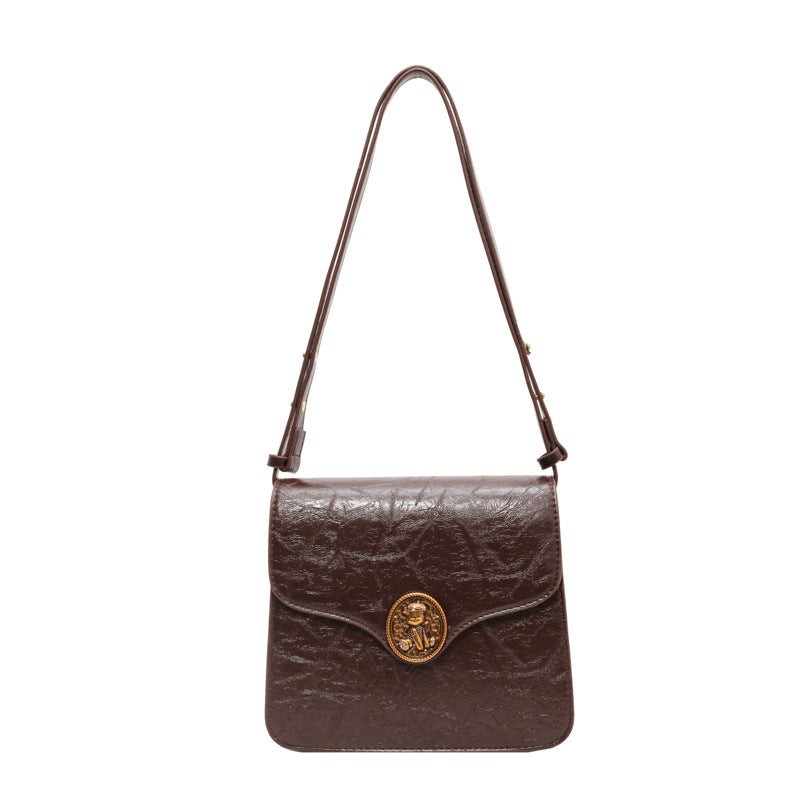 Retro PU Leather Mini Crossbody Shoulder Square Bag