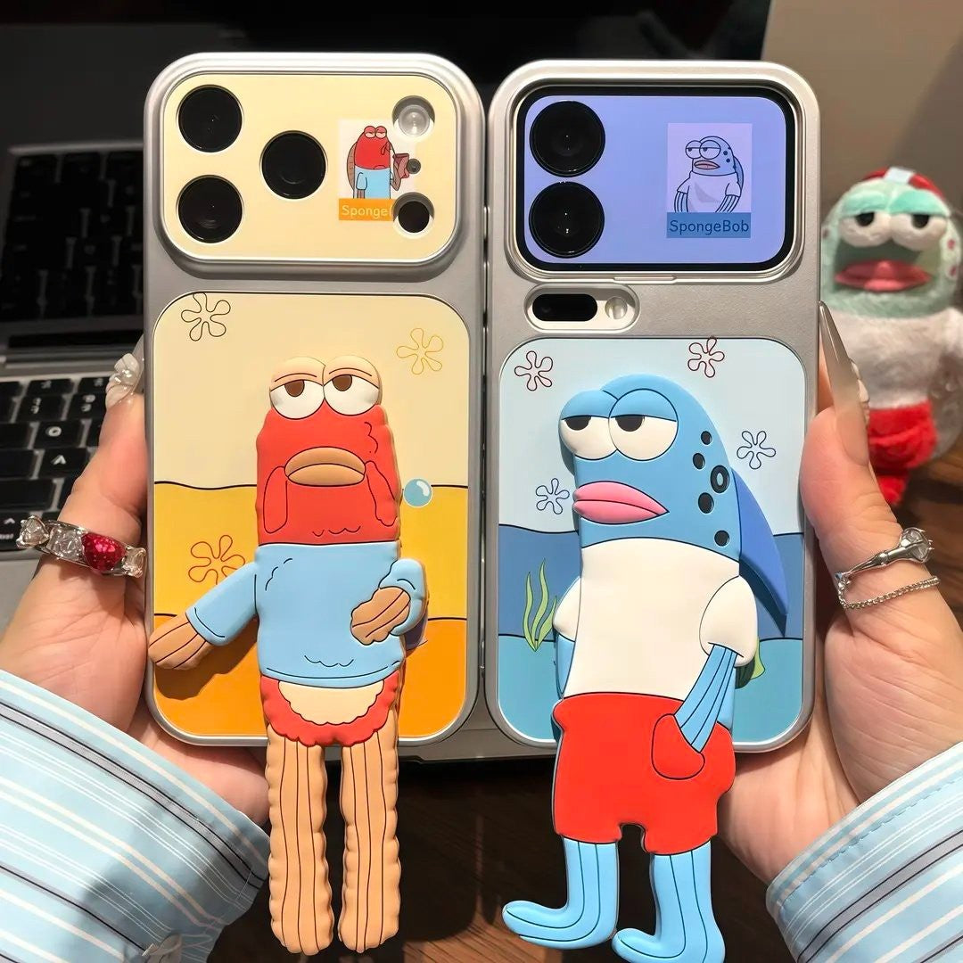 Cute Cartoon Folding Phone Stand Case