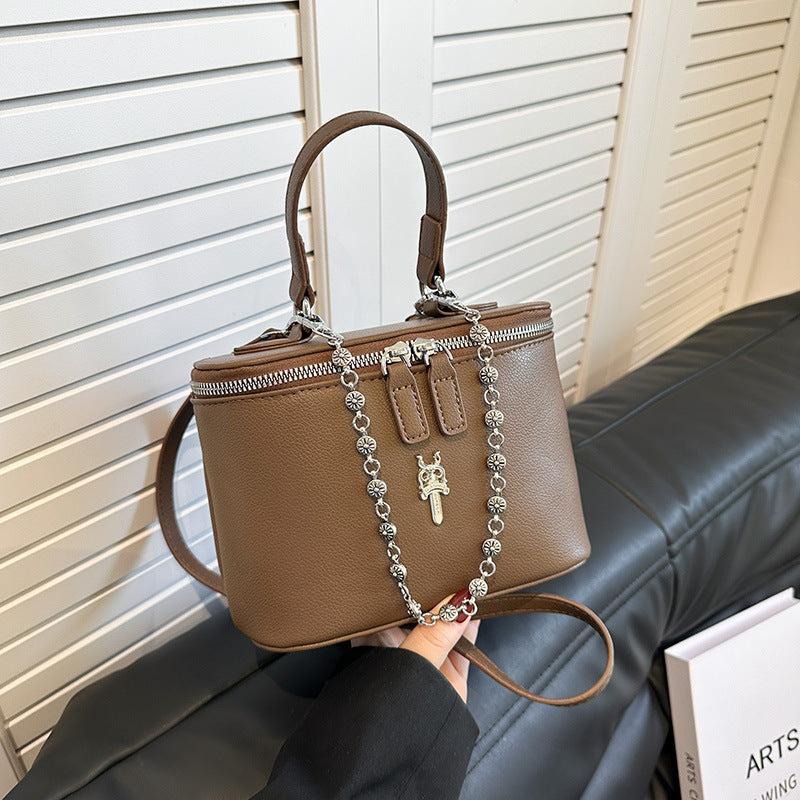 Simple Faux Leather Casual Small Square Crossbody Bag