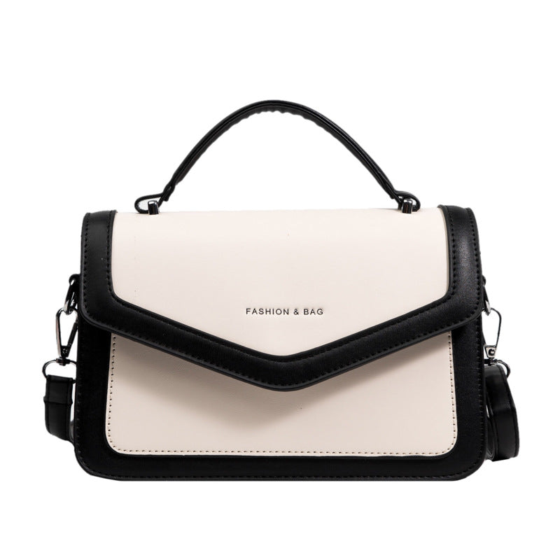 Retro Multi-Pocket Contrast Crossbody Bag