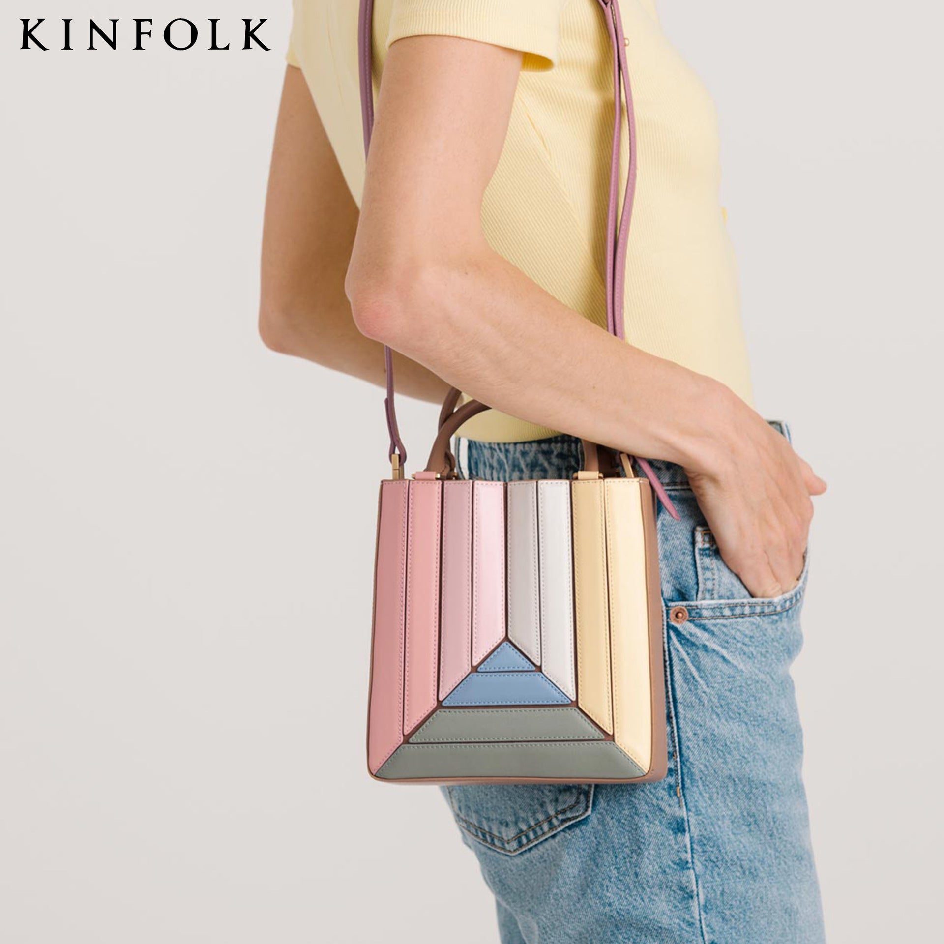 Pleated PU Leather Mini Shoulder Handbag