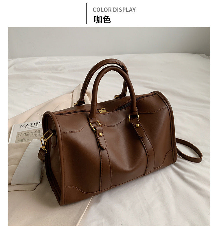 Trendy  Solid Color Pillow Duffle Shoulder Bag