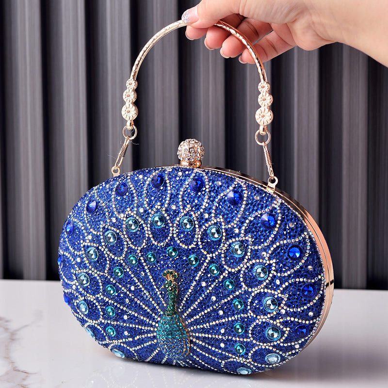 Peacock Diamond Evening Clutch