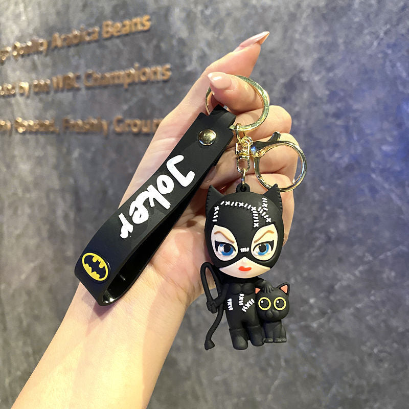 Cute Joker and Batman Cartoon Bag Charm