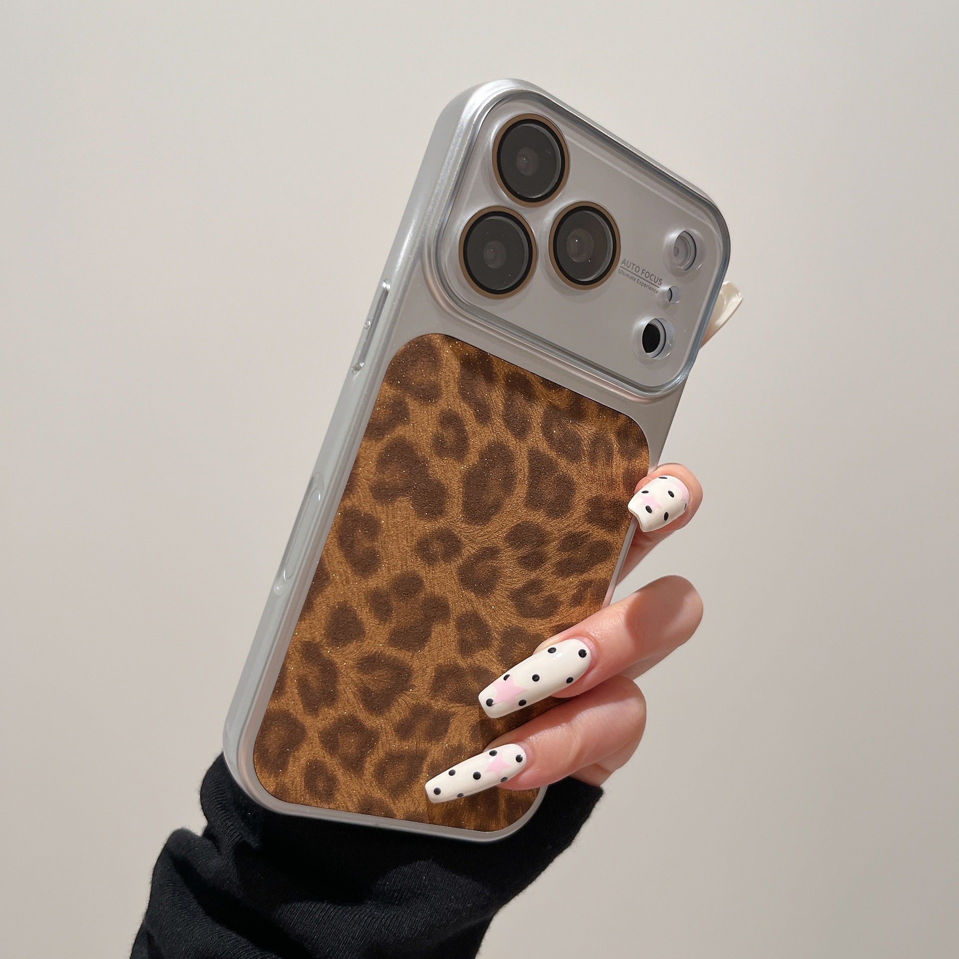 Glitter Leopard Print iPhone Case