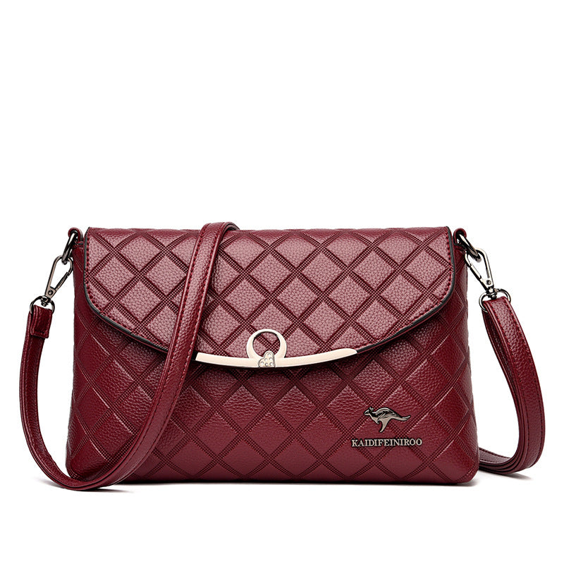 Embossed PU Leather Mother’s Small Square Crossbody