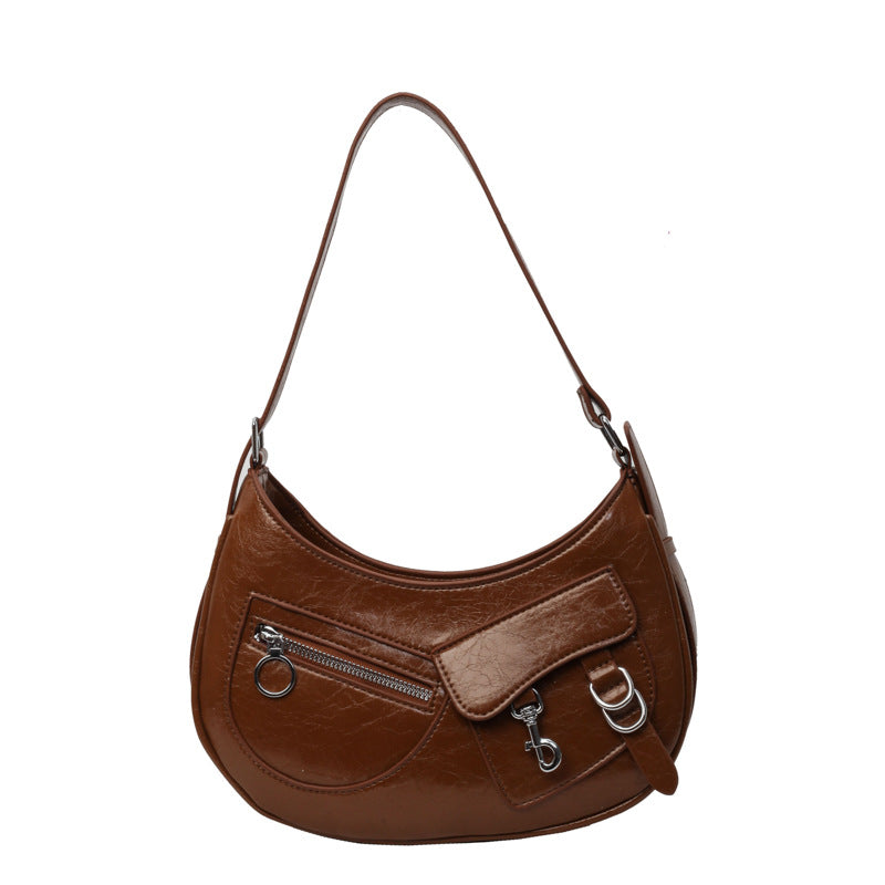 Saddle Style Casual Crossbody Shoulder Bag