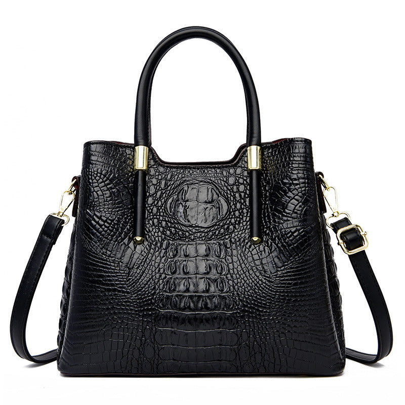 Fashionable Crocodile Pattern Women's Handbag