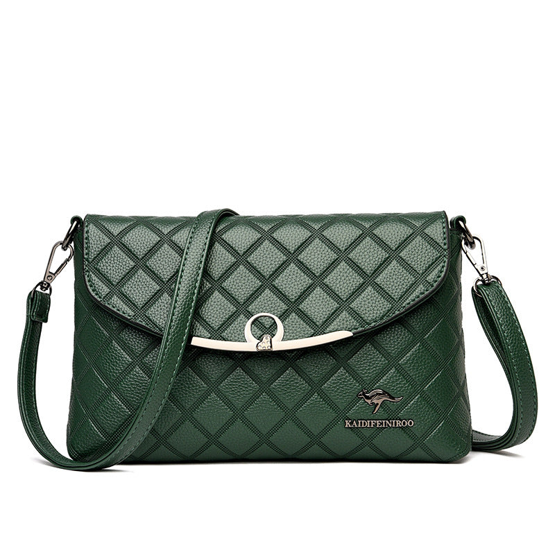 Embossed PU Leather Mother’s Small Square Crossbody