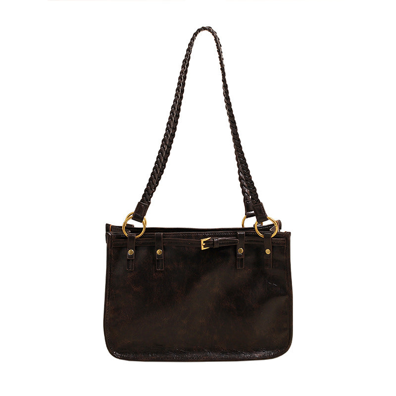 Retro Large Capacity Commuter Shoulder Tote