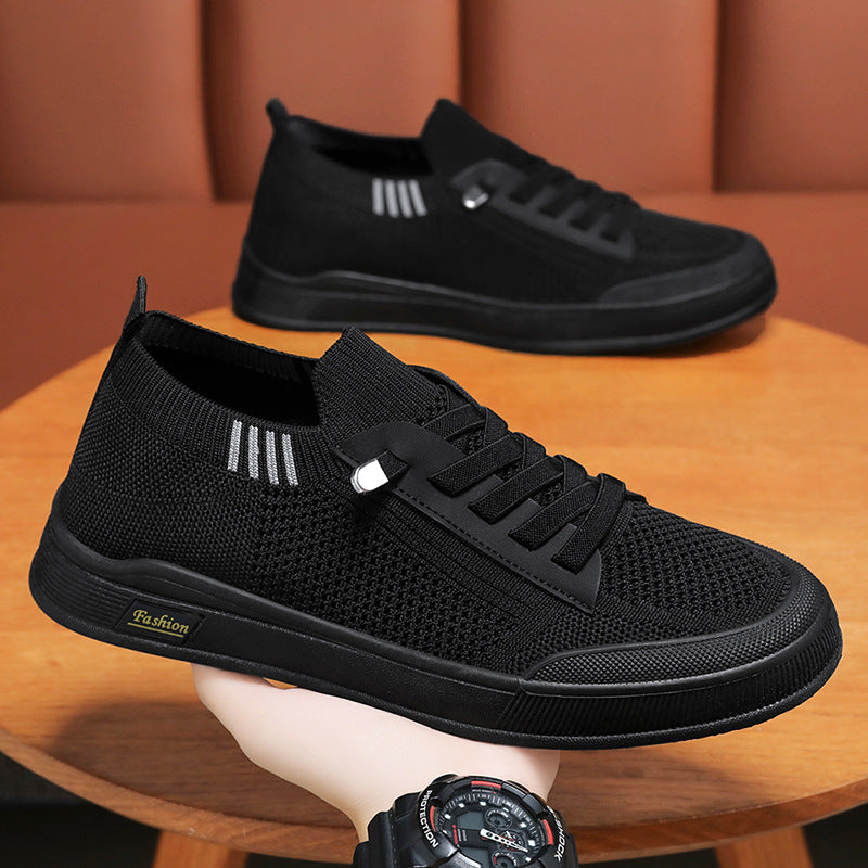 Men's Lightweight Elastic Knit Slip-On Sneakers