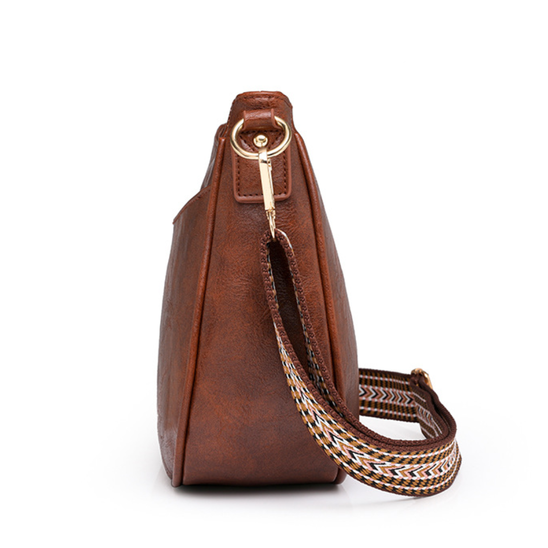 Retro PU Leather Commuter Crossbody Tote for Women