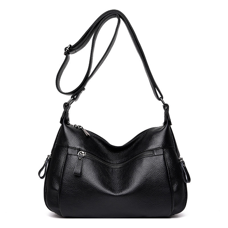 Soft PU Leather Large Capacity Crossbody Mom Bag
