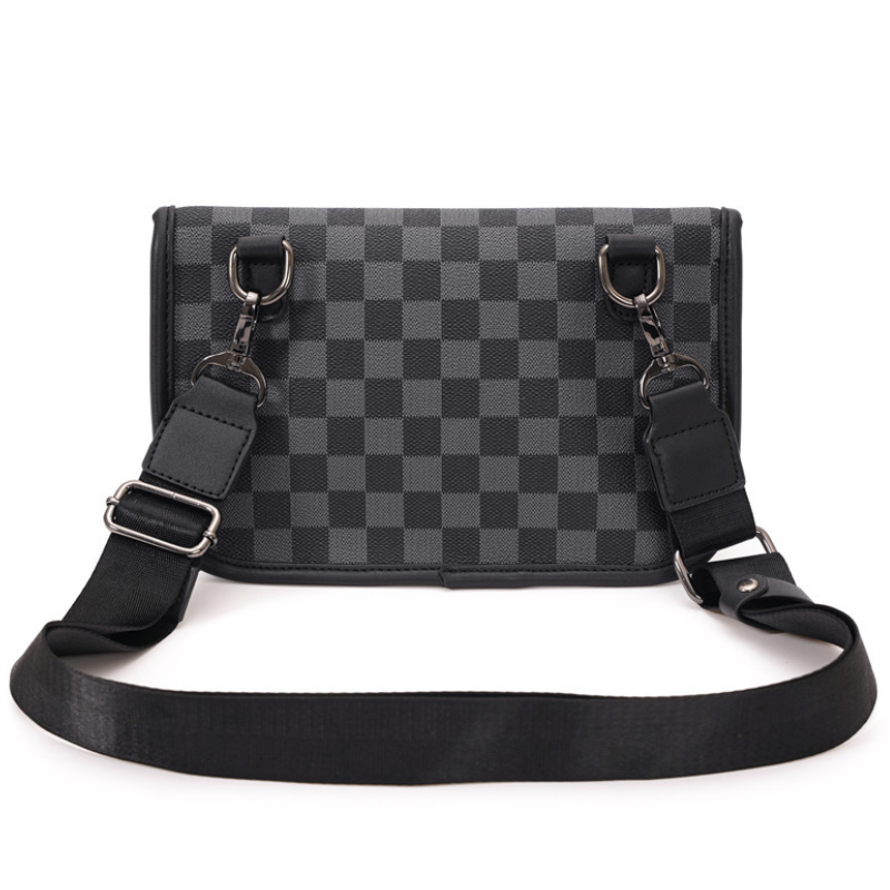 Trendy Plaid Tiger Head Crossbody Bag
