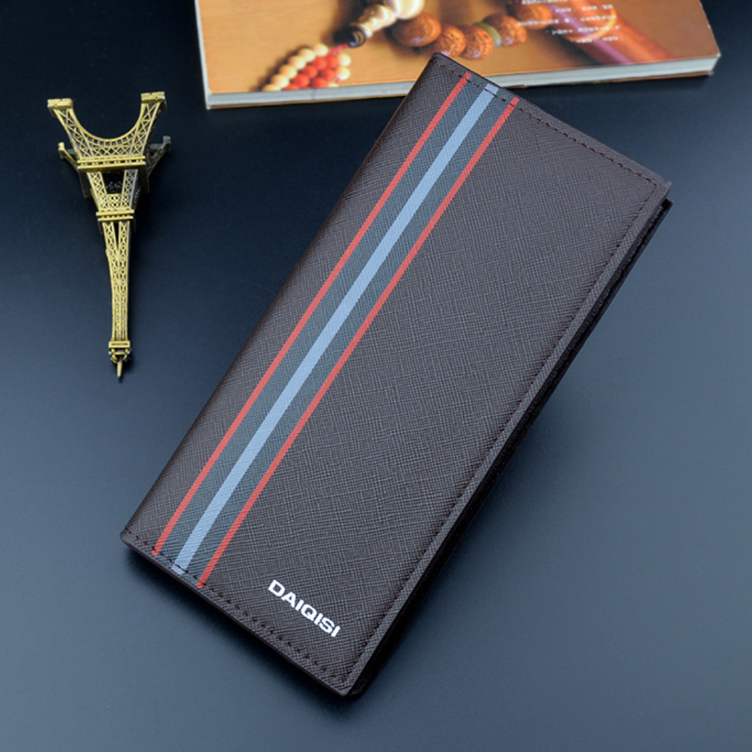 Vertical Multi-Card Slot Large Capacity Men's PU Leather Wallet