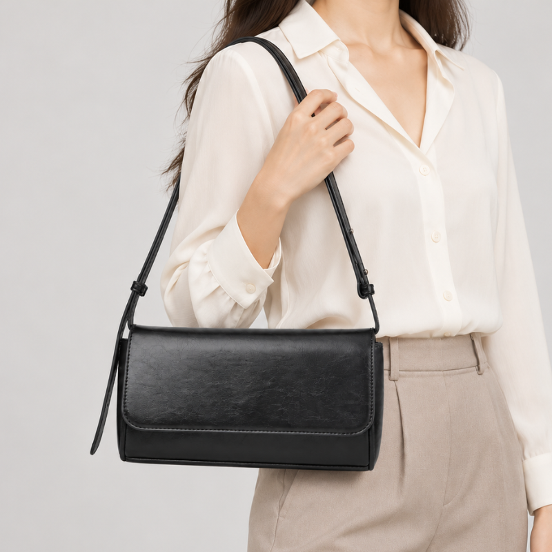 Oil-Waxed Leather Crossbody Bag