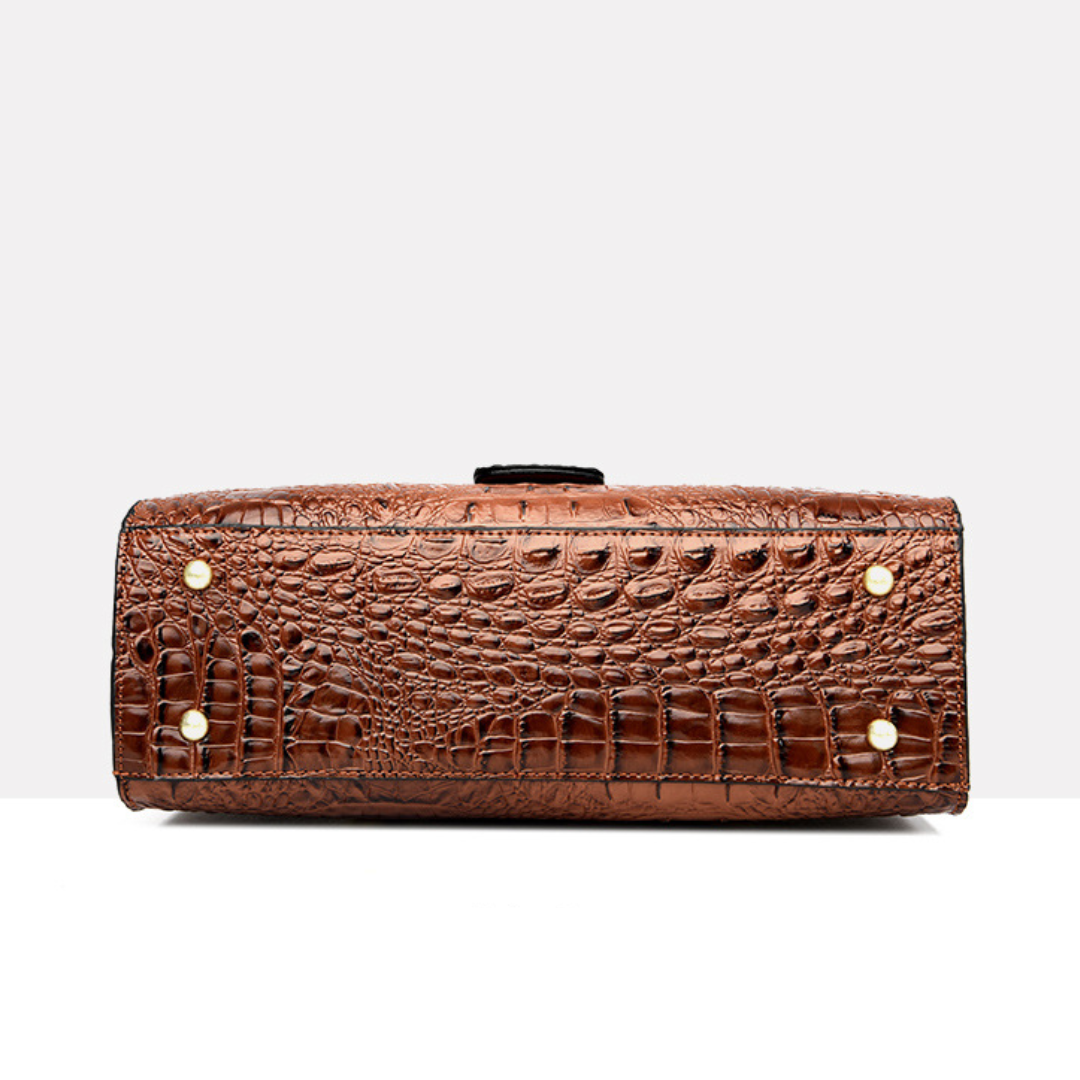Trendy Crocodile Pattern Women's Shoulder Bag