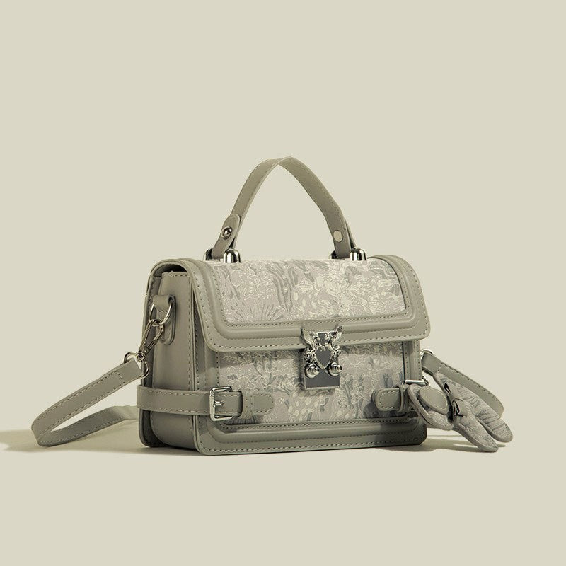 Azure Luxe Embroidered Handbag