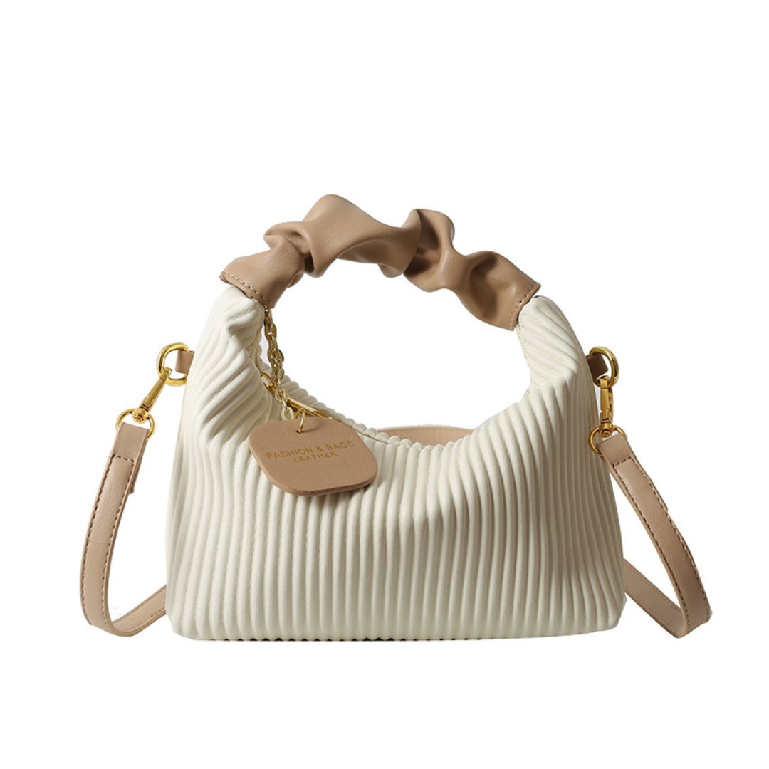 Retro Pleated  Small Square Shoulder Crossbody Bag