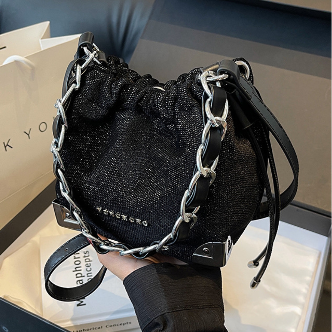 Oxford Cloth Chain Bucket Style Shoulder Messenger Bag