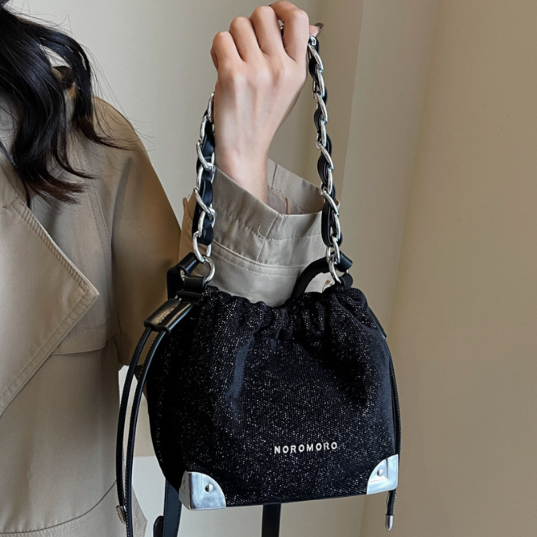 Oxford Cloth Chain Bucket Style Shoulder Messenger Bag
