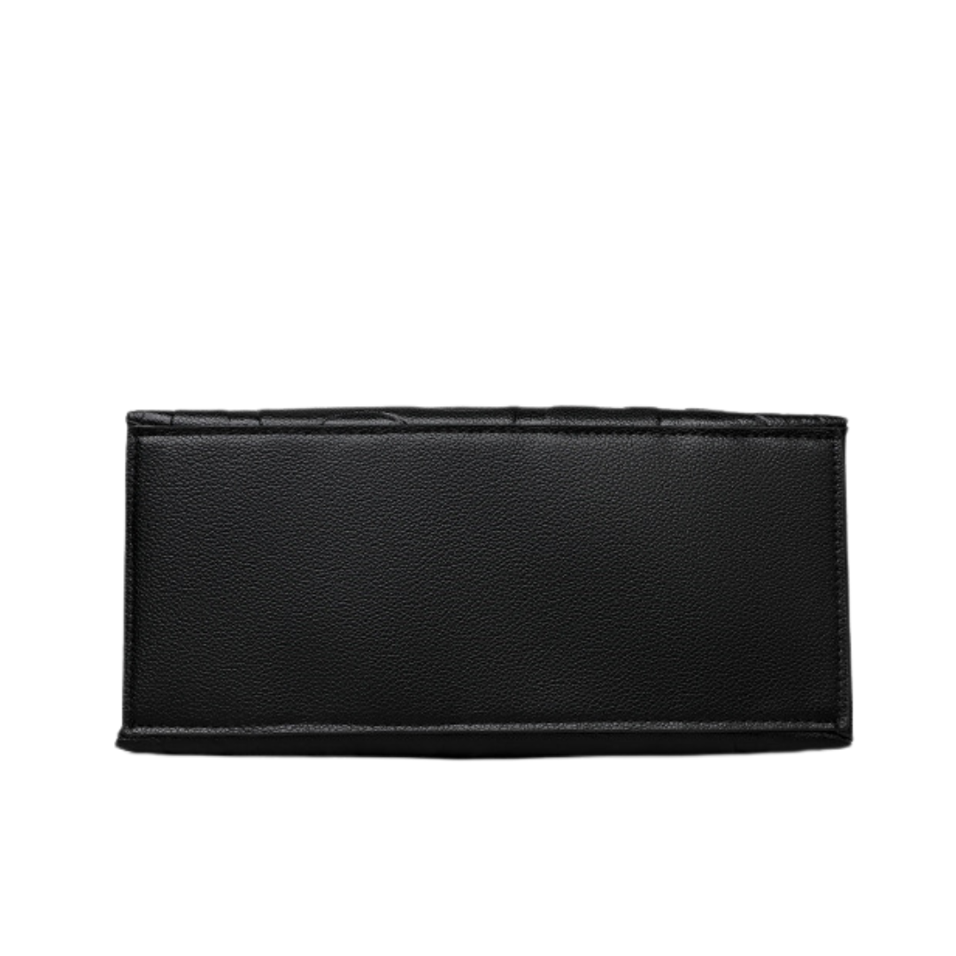 Contrast Stitch Soft Leather Large Shoulder Tote