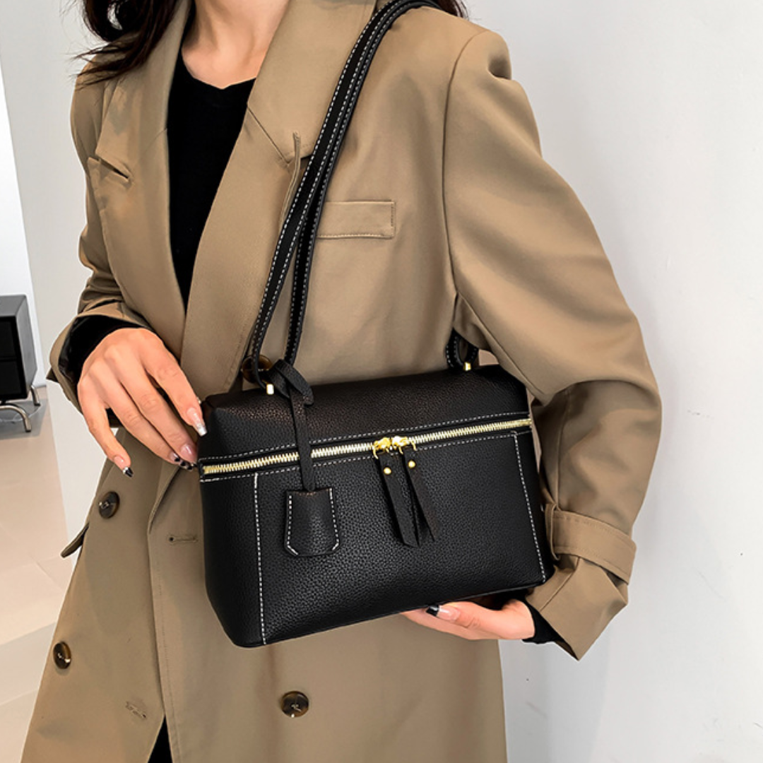 Retro Box Style One-Shoulder Messenger Bag
