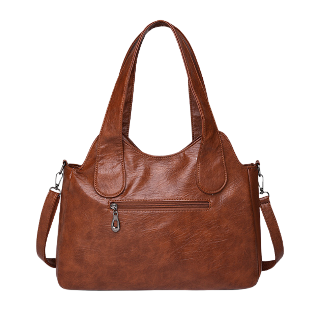 Soft PU Leather Retro Large Shoulder Handbag