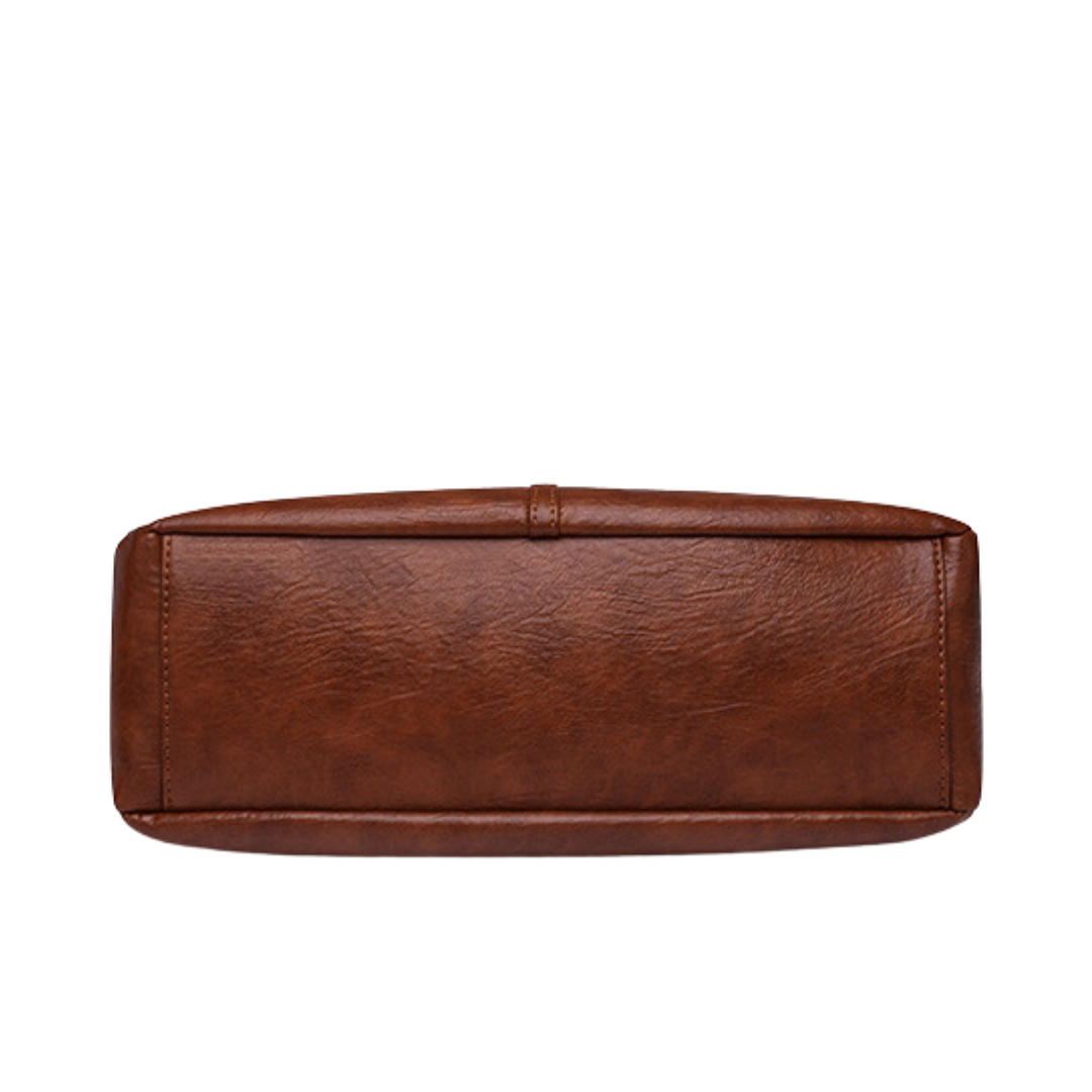 Soft PU Leather Retro Large Shoulder Handbag