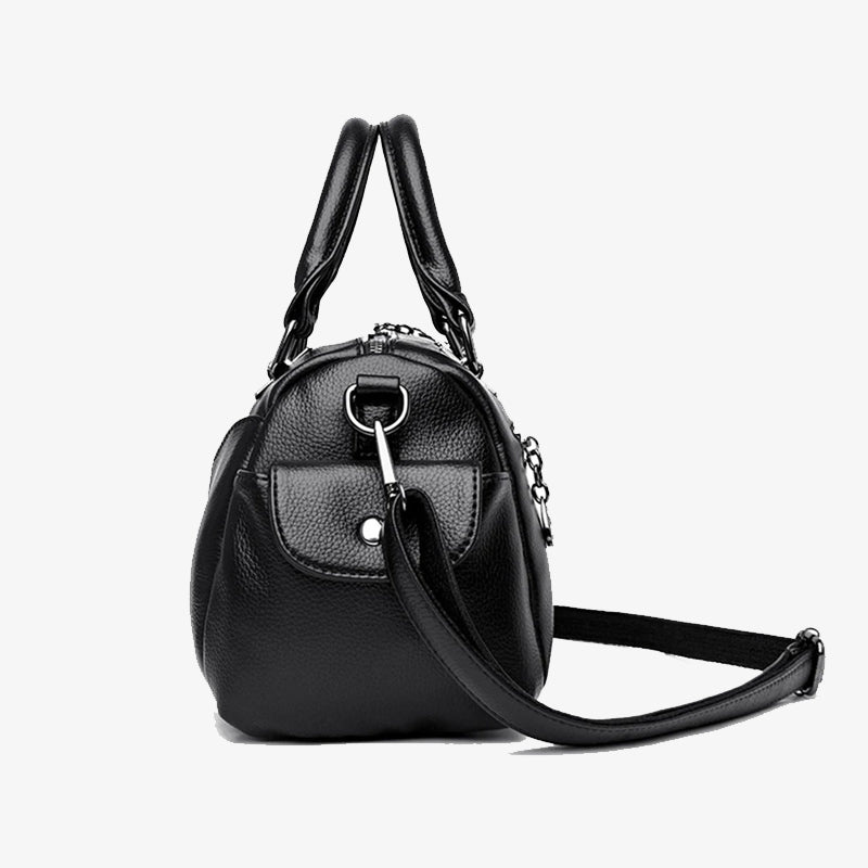 Spliced PU Leather European Style Shoulder Bag