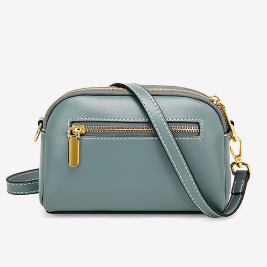 Genuine Leather One-Shoulder Mini Crossbody Bag