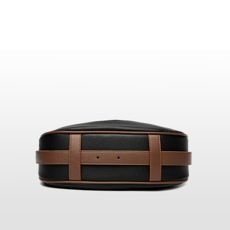 Velora Crescent Leather Shoulder Bag