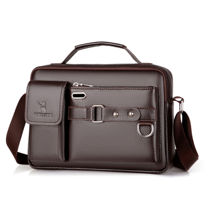 Men's PU leather business messenger bag with professional style