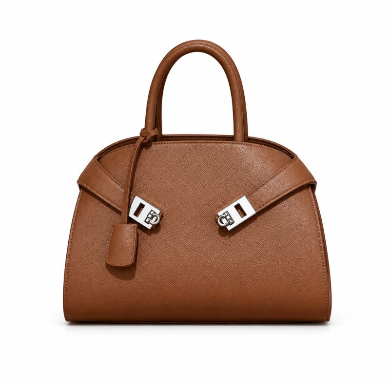 Luxe Lock Structured Handbag