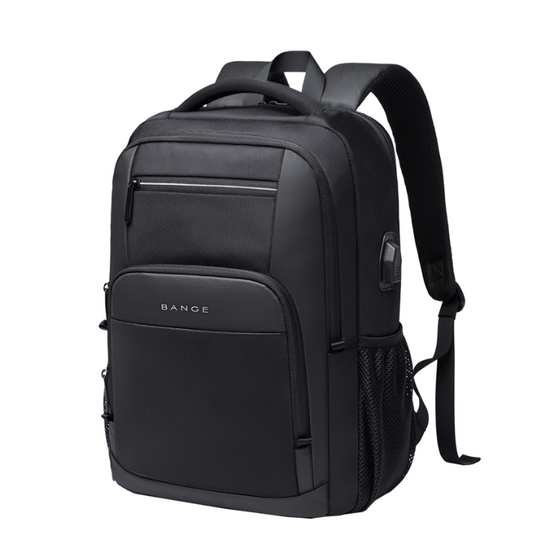 Men's Oxford Backpack With USB Charging shop now at The Patchee Sri Lanka - crafted for durability and elegance, great for travel and everyday style