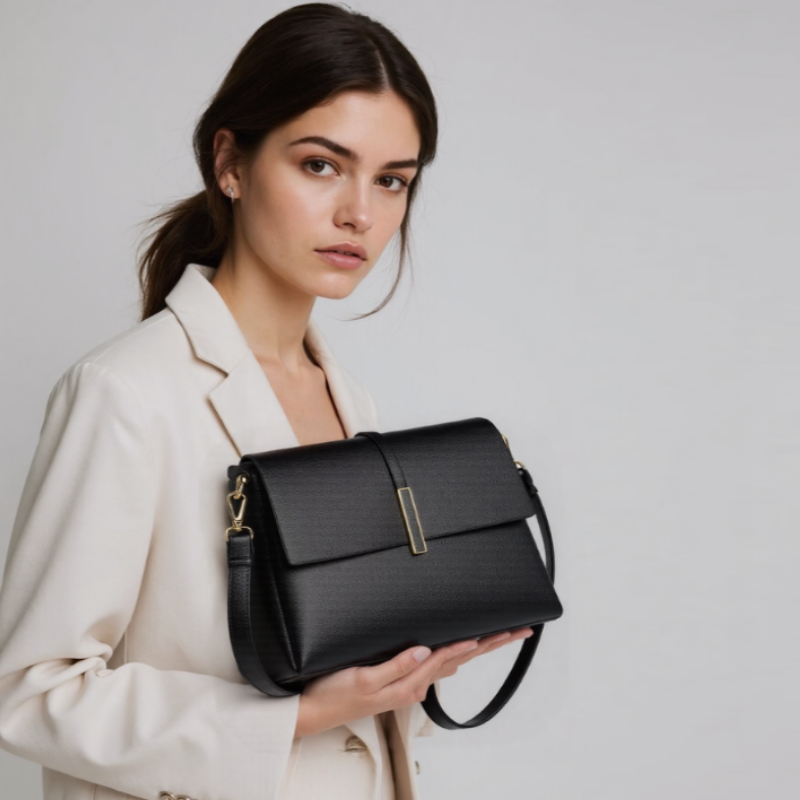 Noir Edge Luxe Crossbody Bag