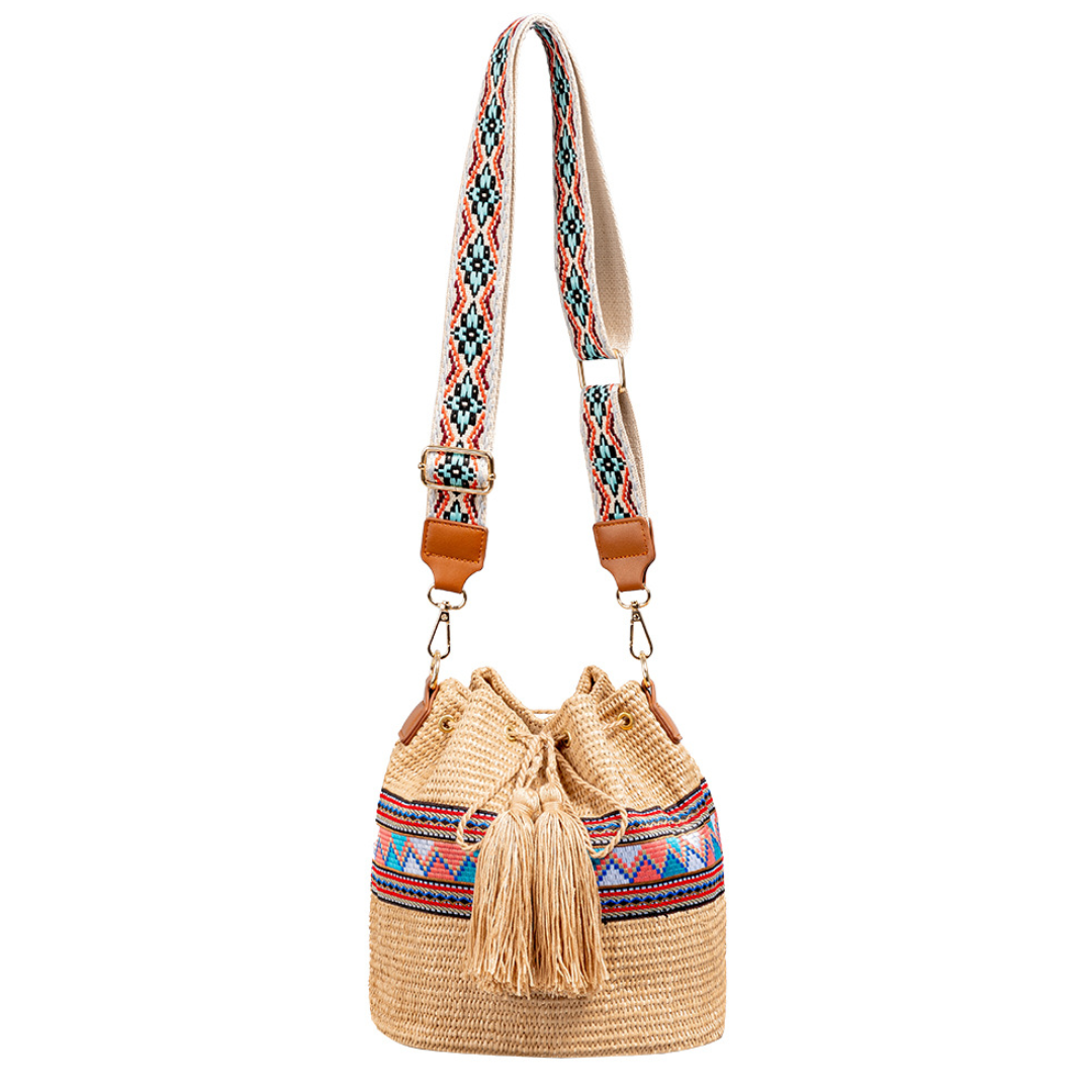Exquisite Straw Beach Bucket Bag
