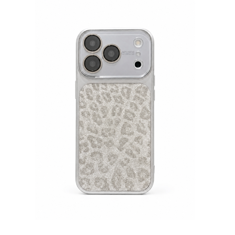 Glitter Leopard Print iPhone Case
